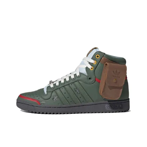 Star Wars x Adidas Originals Top Ten Hi High Скейтборд Кроссовки Унисекс Зеленый Красный