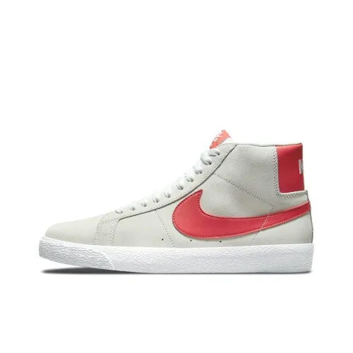 Nike Blazer 'LOBSTER' Slip-resistant Abrasion-resistant Lightweight MID Skateboarding Men's Gray White Red Найк Блэйзер 'LOBSTER' Противоскользящий Устойчивый к истиранию Легкий MID Скейтбординг Мужской Серый Белый Красный