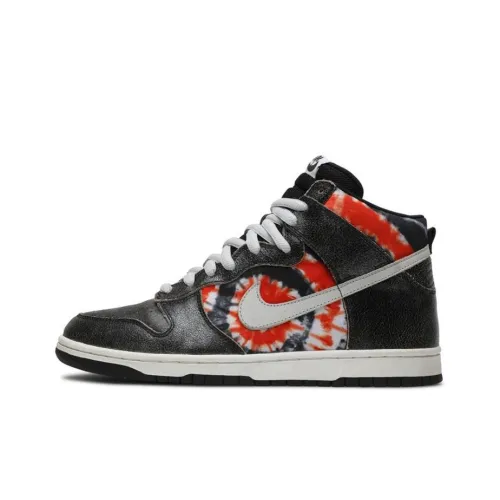 Nike Dunk SB HUF Slip-resistant High Top Скейтбординг Кроссовки Мужские Черный Белый
