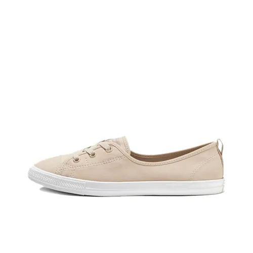 Конверс All Star Series Балет Кружево Противоскользящий Устойчивый к истиранию Низкий Топ Скейтбординг Кроссовки Женские Коричневый