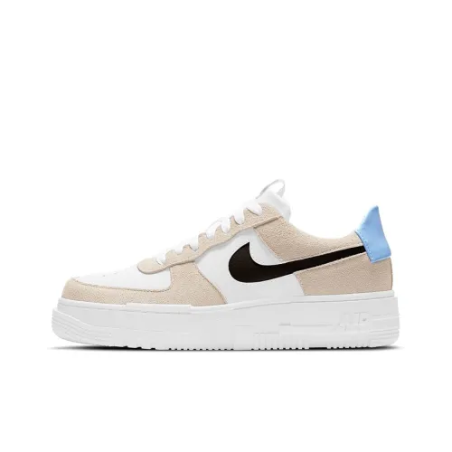 Nike Air FORCE 1 Pixel Slip-resistant Abrasion-resistant Low Top Скейтбординг Кроссовки Женские Бежевый Черный Синий