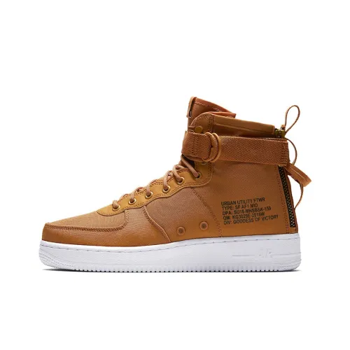 Nike Air Force 1 Desert Ochre Coating Abrasion Resistant MID Скейтбординг Топ Кроссовки Мужские Desert Yellow