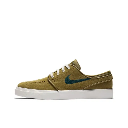 Nike ZOOM STEFAN JANOSKI Износостойкий и Легкий Низкий Топ Скейтборд Кроссовки Женские Оливково-зеленый