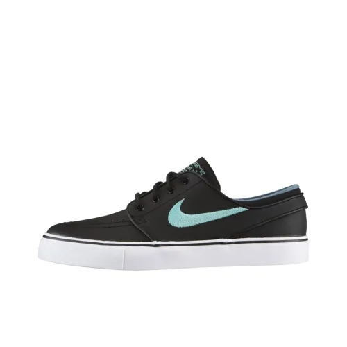 nike SB Stefan Janoski Zoom Кожа Кристальный Мятный Нескользящий Легкий Низкий Топ Скейтборд Кроссовки Мужские Черные