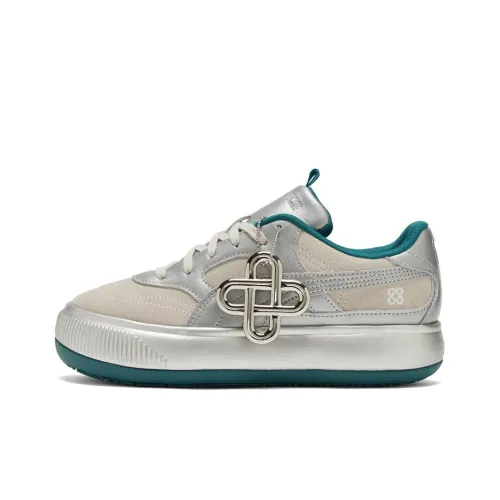 PRONOUNCE X PUMA Suede Series Mayu 2 Low Скейтборд Кроссовки Женские Серебряный