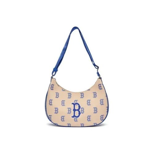 Mlb Base Logo Denim Pouch Сумка через плечо Сумка для женщин Коричневый