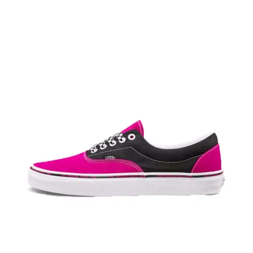VANS Era Low Top Скейтборд Кроссовки Унисекс Черный Розовый Пэчворк