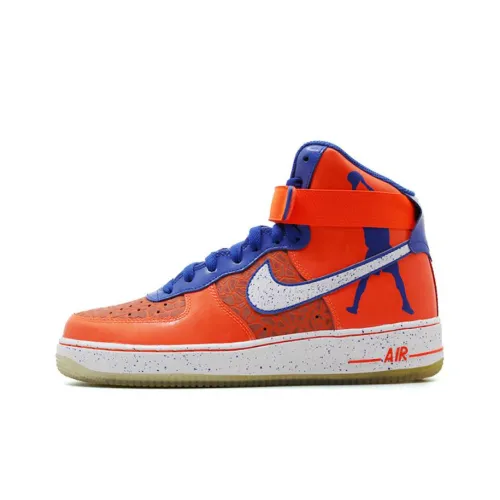 Nike Air Force 1 Rasheed Total Crimson Slip-Resistant Abrasion-Resistant High Top Skateboard Shoes Men's Red White Blue