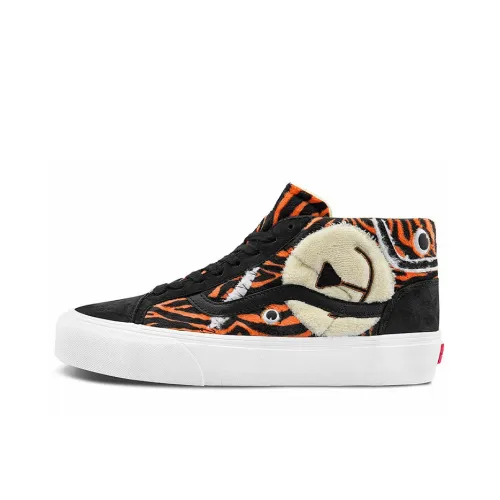 VANS Mid Skool Vlt L MID Топ Скейтборд Кроссовки Унисекс Черный Белый