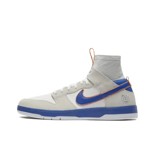 Medicom Toy x Nike Dunk SB Elite Slip-resistant Abrasion-resistant High-top Скейтбординг Кроссовки Unisex Серый Белый Синий