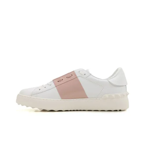 Valentino Открыто Низкие Кроссовки для скейтбординга Женские Белые Розовые