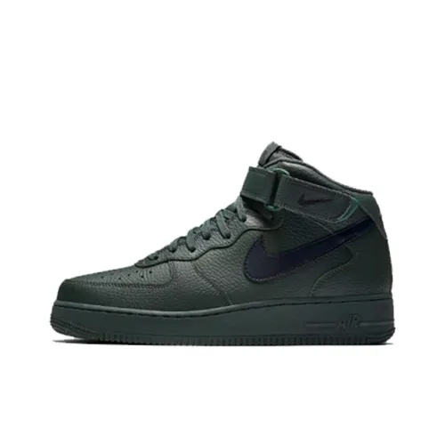 Nike Air Force 1 Нескользящий Легкий MID Скейтбординг Кроссовки Мужской Зеленый