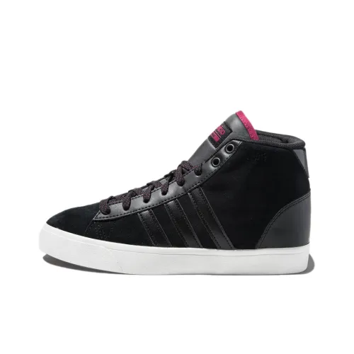 Adidas Neo CF DAILY QT MID Износостойкий и Легкий Высокий Топ Скейтборд Кроссовки Женские Угольно-черный