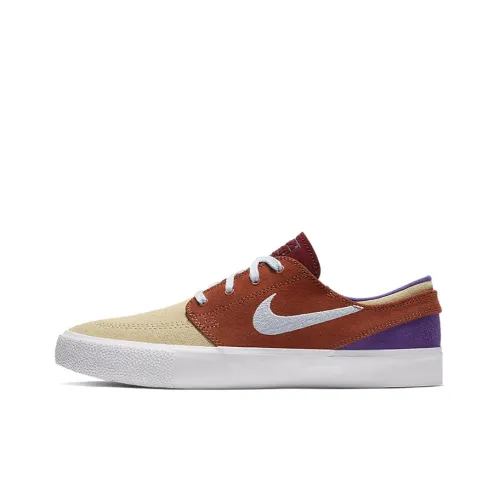 Nike SB Zoom Janoski RM Low Топ Скейтборд Кроссовки Унисекс Фиолетовый Коричневый