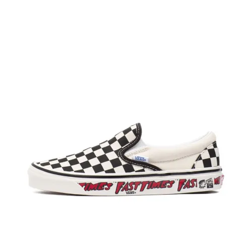 VANS Slip On Series Anaheim Factory Classic 98 DX Low Top Скейтборд Кроссовки Unisex Черный Белый
