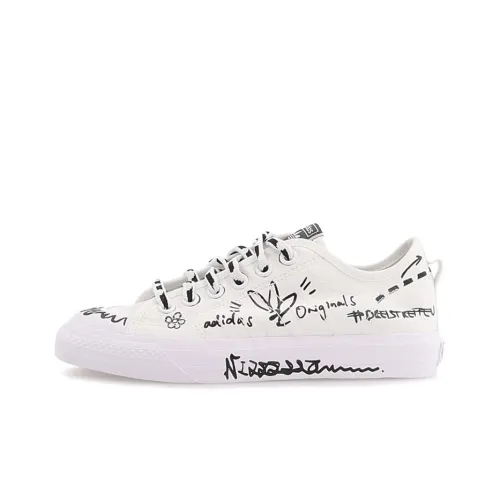 Adidas Originals NIZZA Series Rf Противоскользящие Устойчивые к истиранию Низкие Скейтборд Кроссовки Унисекс Белый Черный