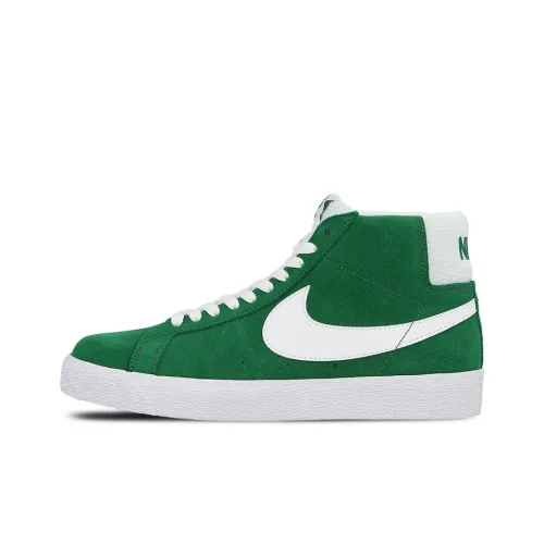 Nike Blazer Pioneer Non Slip Lightweight MID Skateboard Shoes Unisex White Green Найк Блэйзер Пионер Нон Слип Легкий МИД Скейтборд Кроссовки Унисекс Белый Зеленый