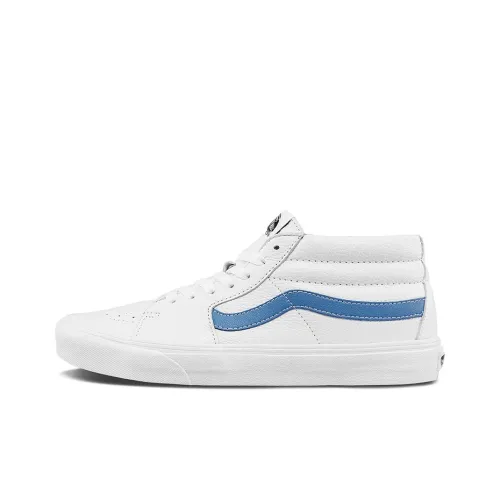 VANS SK8 MID Топ Скейтборд Кроссовки Унисекс Белый Синий