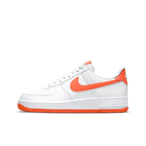 Nike Air Force 1 Slip-Resistant Shock Absorbers Low Top Скейтборд Кроссовки Мужские Белый Оранжевый