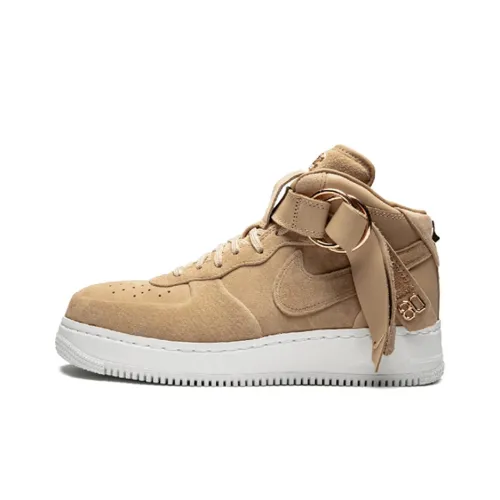 Nike Air FORCE 1 CMFT V Cruz Покрытие Устойчивое к истиранию MID Топ Скейтбординг Кроссовки Унисекс Пшеница