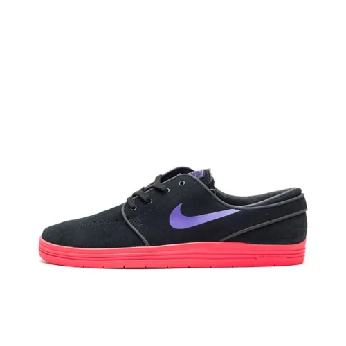 Nike SB Stefan Janoski Lunar Hyper Виноградный Нелипкий Легкий Низкий Топ Скейтборд Кроссовки Мужские Черный Красный
