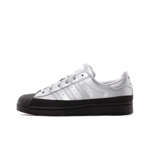 Adidas Originals SUPERSTAR LOW Топ Скейтборд Кроссовки Женские Серебряные Черные