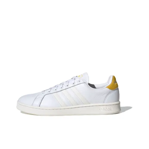 ADIDAS NEO GRAND COURT Slip-on Resistant Low Top Скейтборд Кроссовки Unisex Белый Желтый