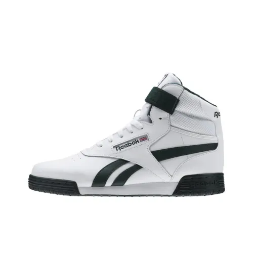 Reebok Ex O Форма Clean Hi S Высокий Топ Скейтборд Кроссовки Мужские Белый Зеленый