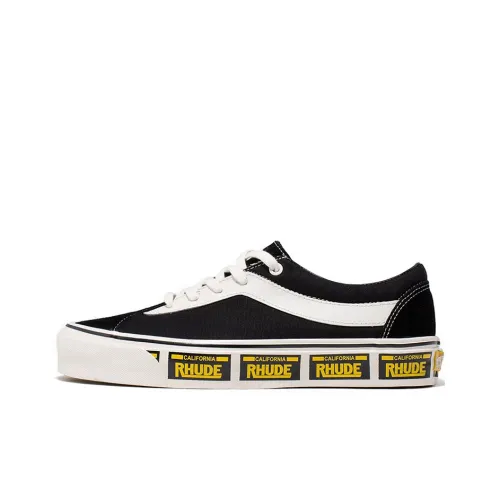 RHUDE x VANS Смелый Ni Low Скейтборд Кроссовки Унисекс Черный Белый