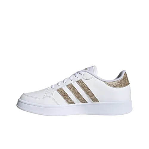 Adidas Neo Breaknet Дышащие Низкие Кроссовки для Скейтбординга Женские Белые Золотые