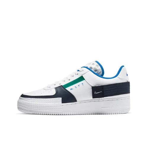 Nike Air FORCE 1 Тип Slip-on Теплоизоляционные Низкие Скейтбординг Кроссовки Унисекс Сине-белые