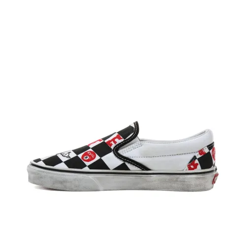 Vivienne Westwood x VANS Slip On Low Top Скейтборд Кроссовки Unisex Черный Белый
