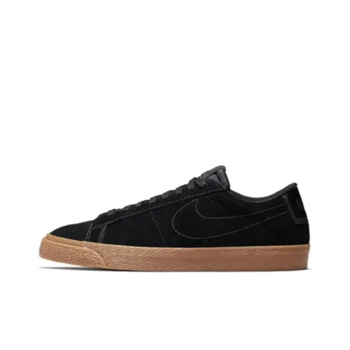 Nike Blazer SB 'Черный Gum' Slip-Resistant Abrasion-Resistant Low Top Скейтборд Кроссовки Мужские Черный Коричневый