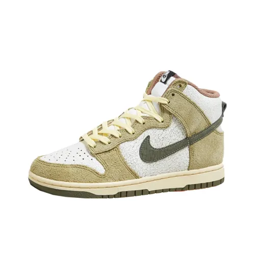 Nike Dunk Slip-on Устойчивый к истиранию Легкий Дышащий Высокие кроссовки для скейтбординга Мужские Белый Зеленый