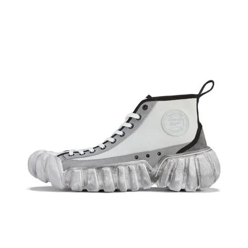Onitsuka Tiger Dentigre Series MID Топ Скейтборд Кроссовки Унисекс Серый Белый