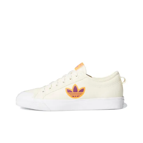 Adidas Originals Nizza Trefoil Slip Resistant Abrasion Resistant Легкий Низкий Топ Скейтборд Кроссовки Женские Кремовый