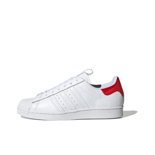 Adidas Originals SUPERSTAR LOW Топ Скейтборд Кроссовки Унисекс Белый Красный