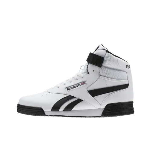 Reebok Ex O Форма Clean Hi S Высокий Топ Скейтборд Кроссовки Мужские Белый Черный