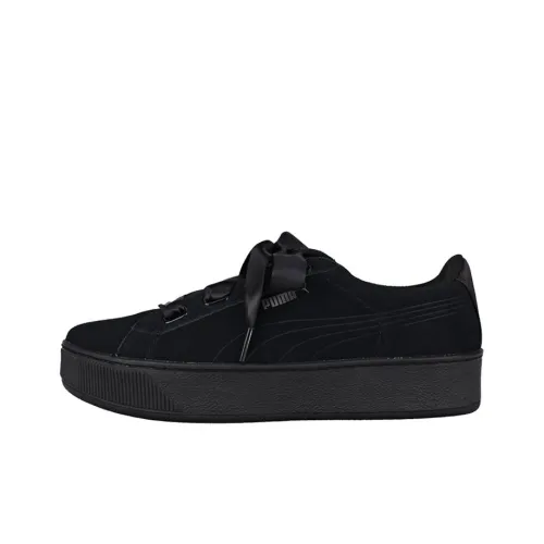 PUMA Vikky Platform Ribbon Low Top Скейтборд Кроссовки Женские Черные
