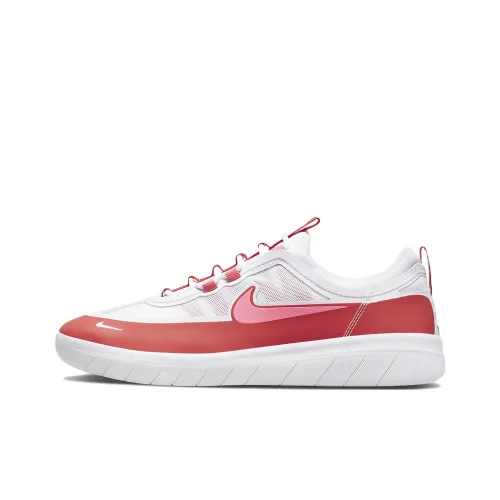Nike SB Nyjah Free 2 Износостойкий и Легкий Низкий Топ Скейтборд Кроссовки Мужские Белые Розовые