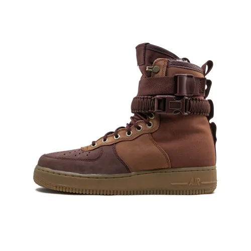 Nike Air Force 1 Премиум 'Темный Румяный' Покрытие Slip-Resistant и Abrasion-Resistant Высокий Топ