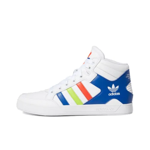 Adidas Originals Hardcourt HI Anti-Slip Легкий Высокий Топ Скейтборд Кроссовки Унисекс Белый Синий