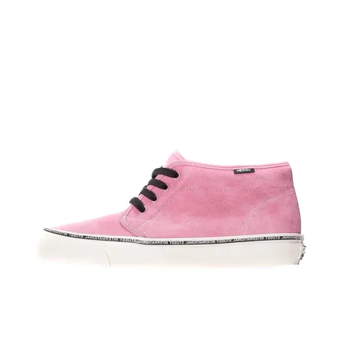 Stussy x Vans Vault OG Chukka LX MID Топ Скейтборд Кроссовки Унисекс Розовый