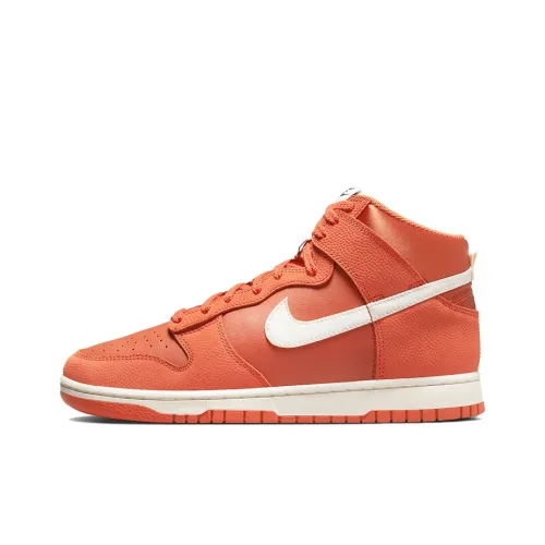 Nike Dunk High EMB Slip-resistant Abrasion-resistant High Top Skateboard Shoes Men's Orange Найк Dunk High EMB Противоскользящие Износостойкие Высокие Кеды для Скейтбординга Мужские Оранжевые