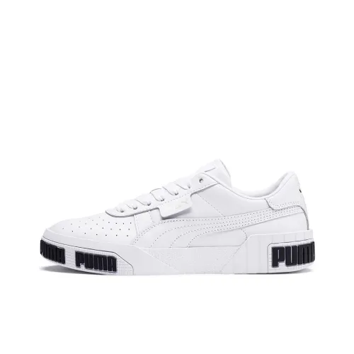 PUMA Cali Bold Устойчивые к истиранию Низкие Кроссовки для скейтбординга Женские Черно-белые