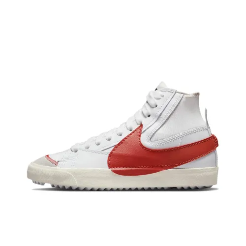 Nike Blazer Mid Топ Скейтборд Кроссовки Унисекс Белый Красный