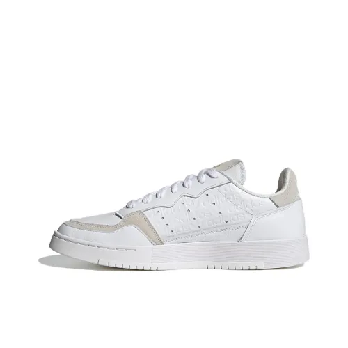 Adidas Originals Super Court Дышащие Низкие Кроссовки для Скейтбординга Унисекс Экрю Серый