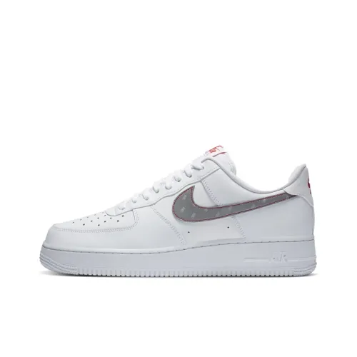 3M x Nike Air FORCE 1 Покрытие Slip-Resistant Низкие Кроссовки для Скейтбординга Мужские Белые