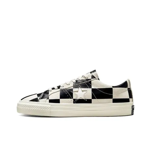 Конверс One Star Series Slip-resistant Abrasion-resistant Lightweight Low-Top Skateboard Shoes Unisex Black White