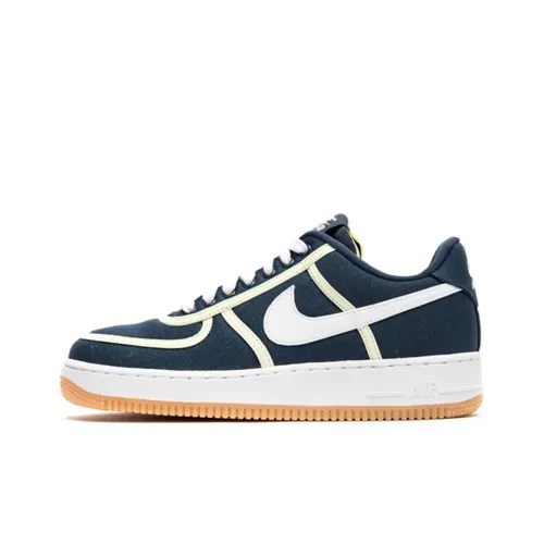 Nike Air Force 1 07 PRM Slip-Resistant Амортизация Устойчивость к износу Низкий Топ Скейтбординг Мужской Джинсовый Синий
